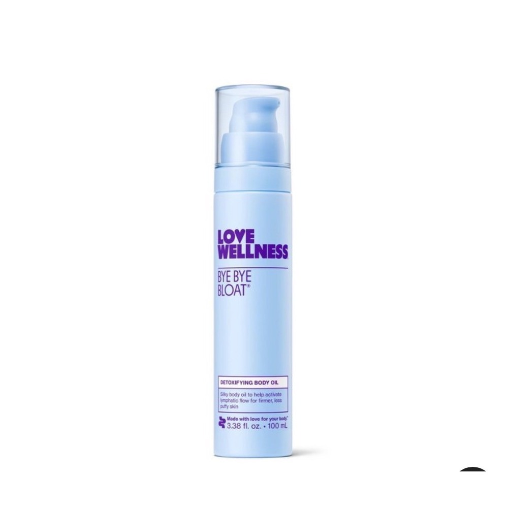 Love Wellness Bye Bye Bloat Detoxifying Body Oil 3.38oz Lymphatic Flow Hydrating